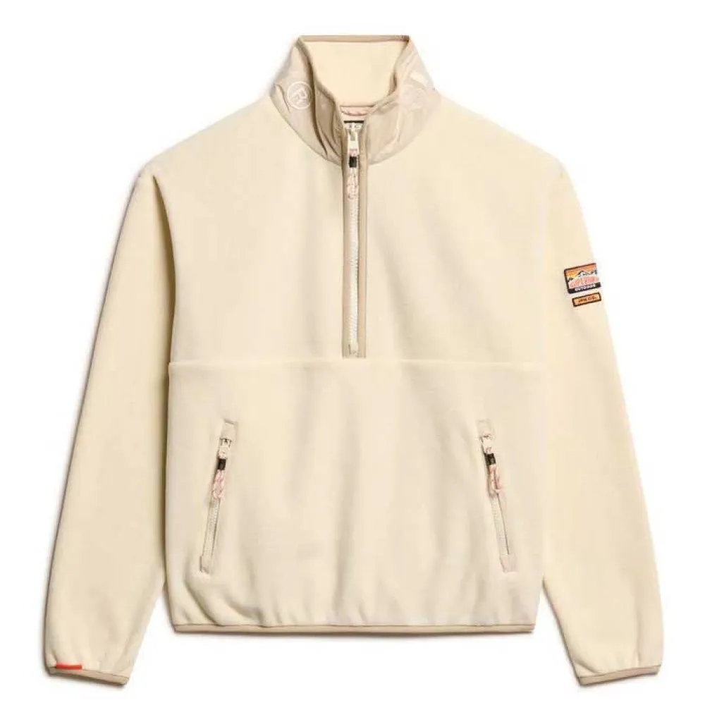 

Толстовка Superdry Active half zip, бежевый