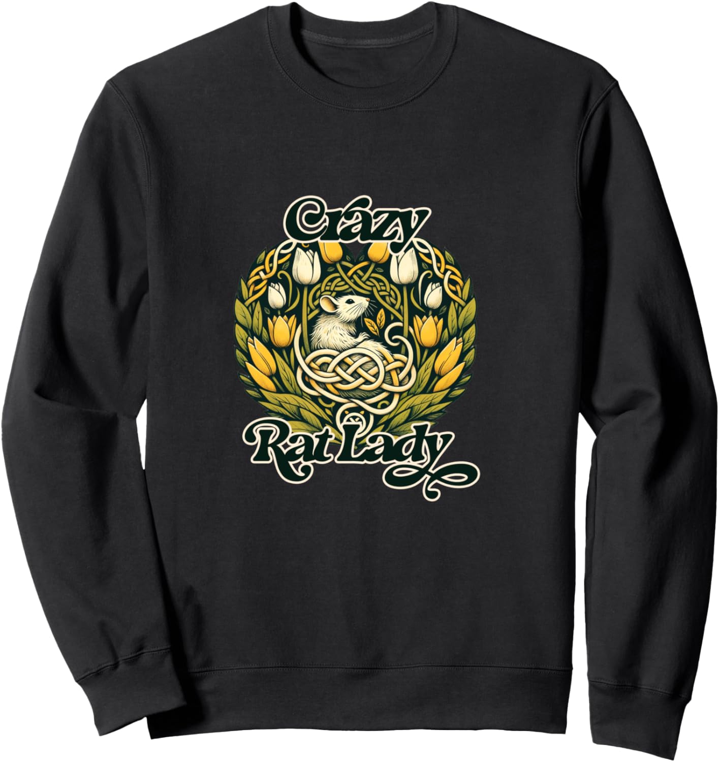

Милая толстовка с рисунком грызунов от Crazy Rat Lady Rodent Lovers Artz, черный