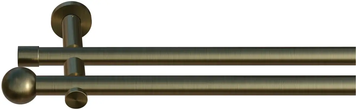 

Карниз для штор Indeko Colombes, 2 направляющие, желаемая длина 370 см, цвет messing-antik