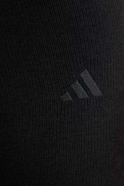 Леггинсы из рифленого трикотажа Essentials Rib Capri Adidas, черный — фото 4