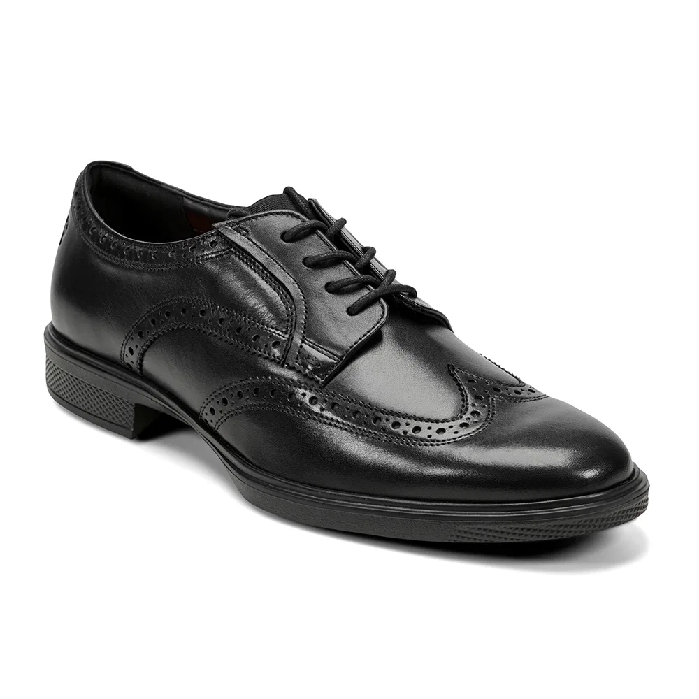Мужские дерби туфли броги Keegan Wingtip чёрные от Rockport