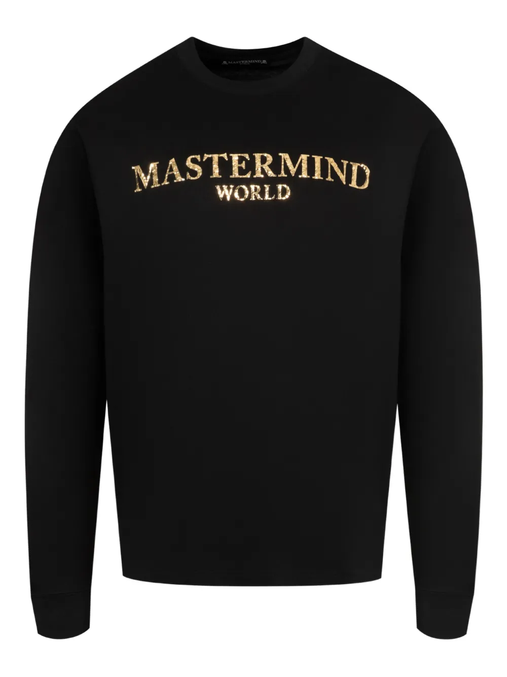 

Футболка с длинными рукавами и зеркальным логотипом Mastermind World, черный