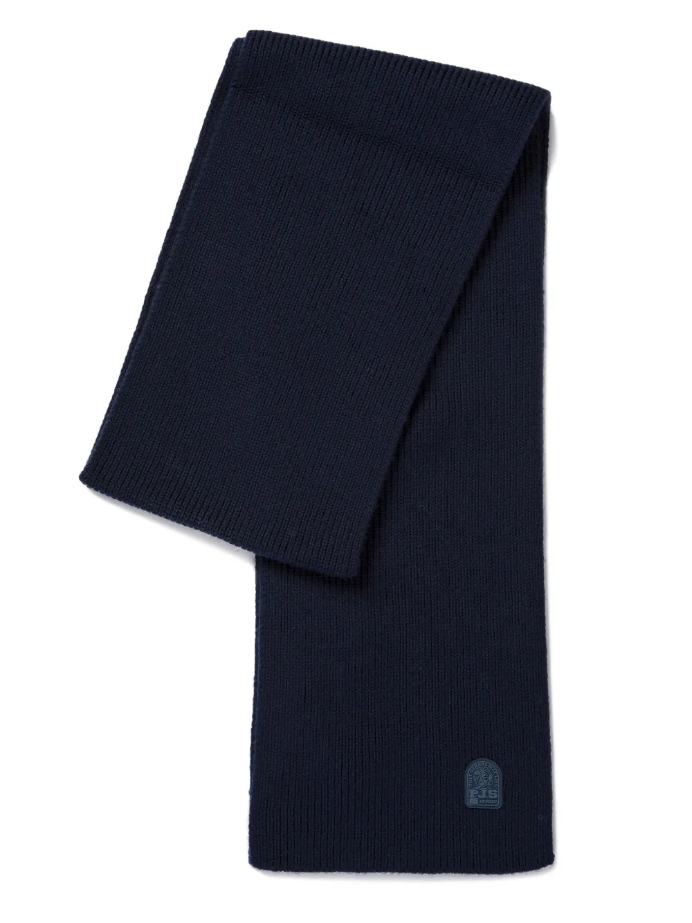 

Шарф в рубчик с логотипом Parajumpers, синий