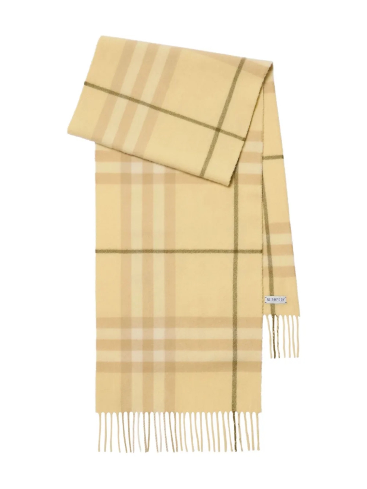 

Burberry кашемировый шарф в клетку, желтый
