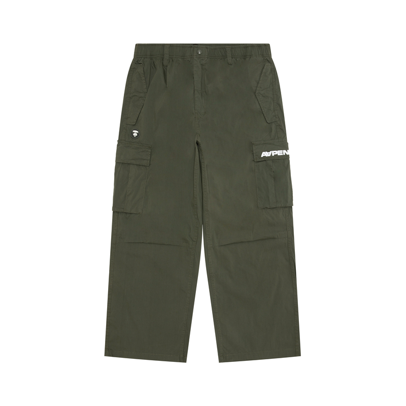 

Брюки с нашивкой логотипа A Bathing APE Aape, серо-зеленый