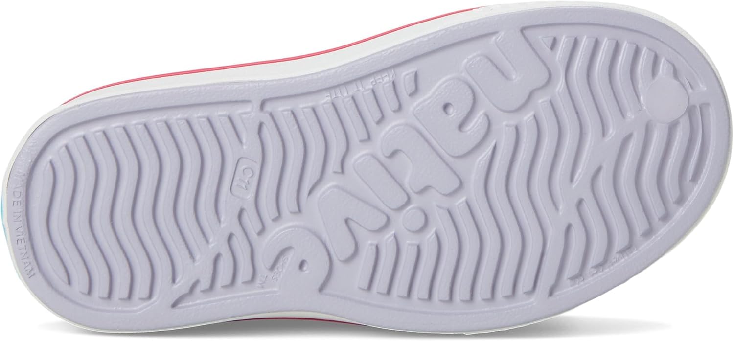 Кроссовки без шнурков Native Shoes Miles для детей, унисекс, белый/фиолетовый — фото 3