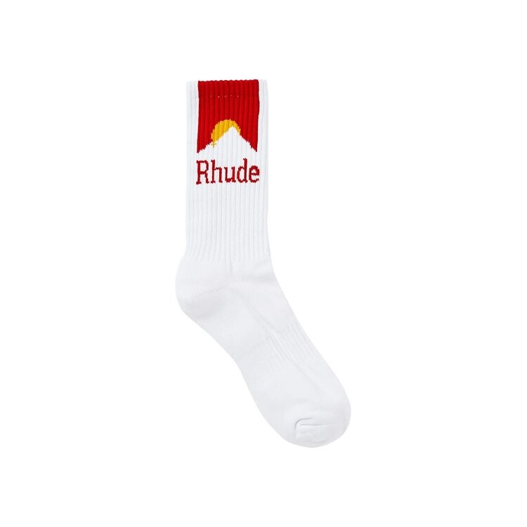

Носки Rhude Moonlight Sock, цвет White/Red/Yellow