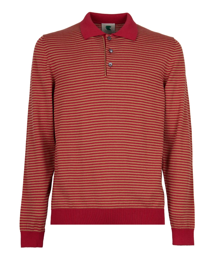 

Мужская рубашка-поло с длинными рукавами, изготовленная из мягкой трикотажной ткани из 100% хлопка. Gallo, мультиколор