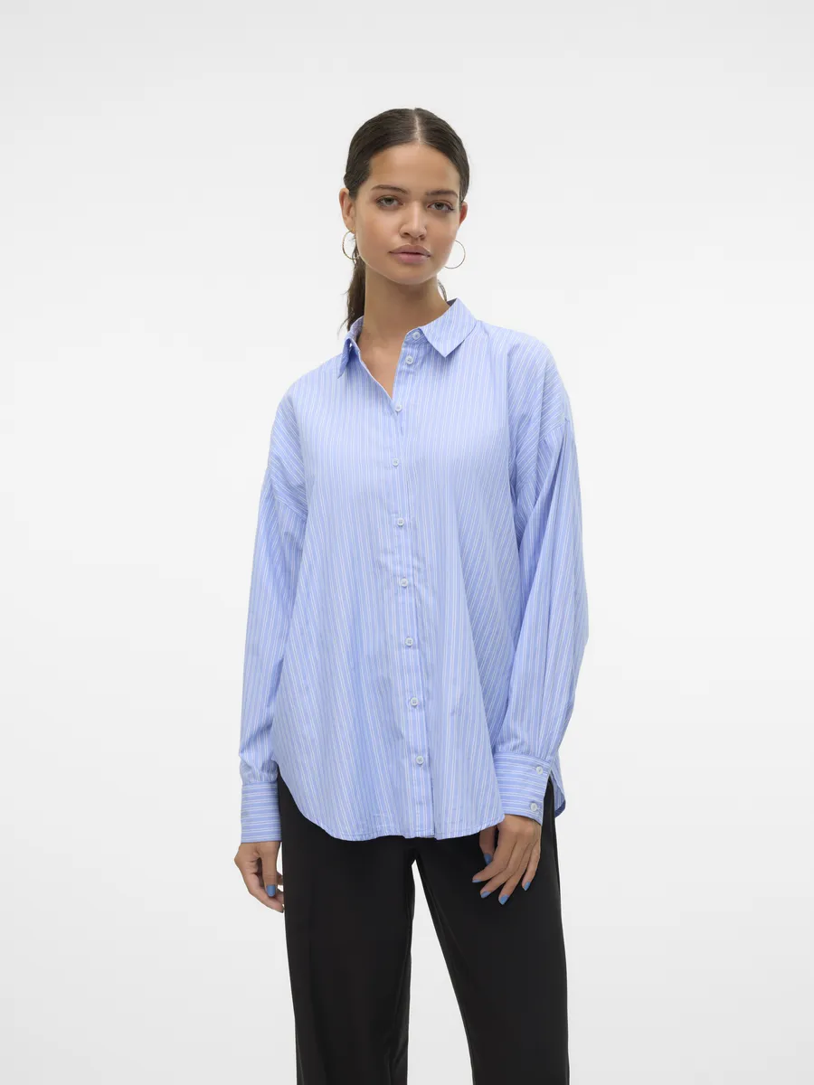 

Блуза с длинными рукавами Vero Moda "VMFANNI LS SHIRT WVN GA NOOS", цвет Hydrangea Stripes:Sana