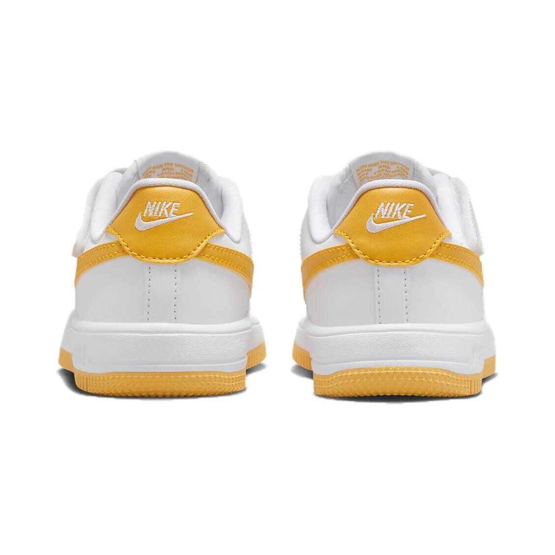 Кроссовки для скейтбординга Air Force 1 Kids PS Low-top белые/золотые Nike, белый/золотой — фото 4
