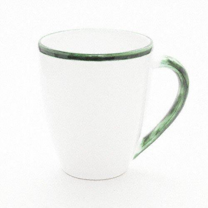 

Чашка для завтрака Green Rim Max 0,3 л Gmundner Keramik, белый/зеленый
