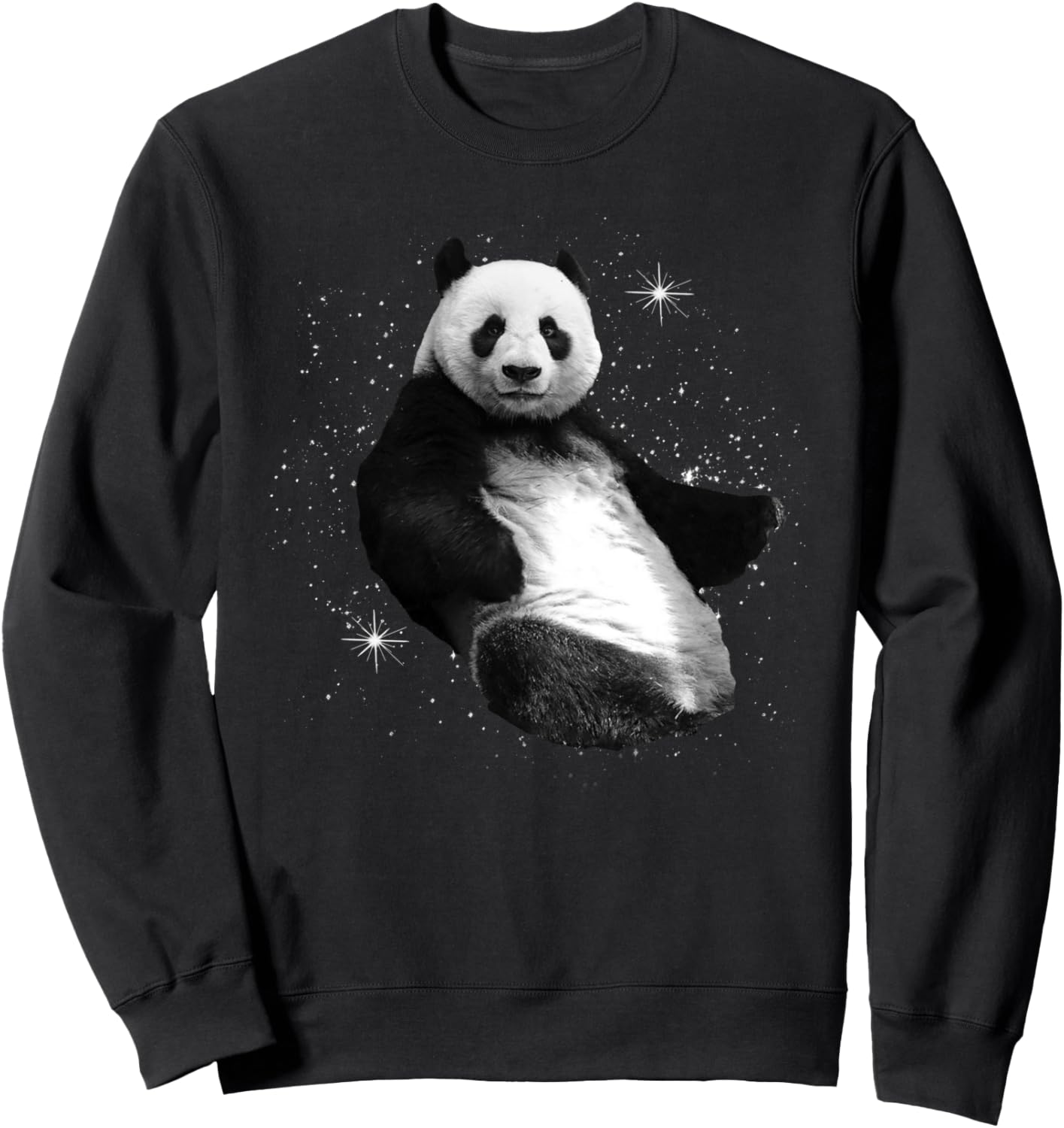 

Черно-белая толстовка для любителей панд под звездным небом, черная Random Galaxy