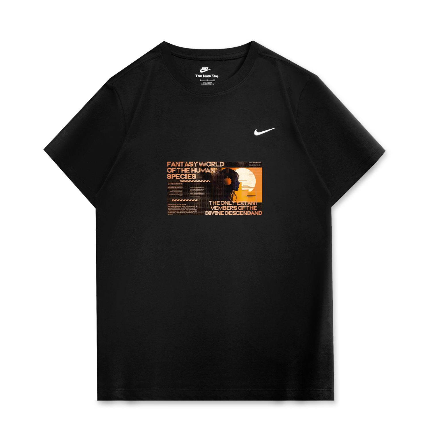 

Nike Спортивная футболка унисекс черная, Черный, Nike Спортивная футболка унисекс черная