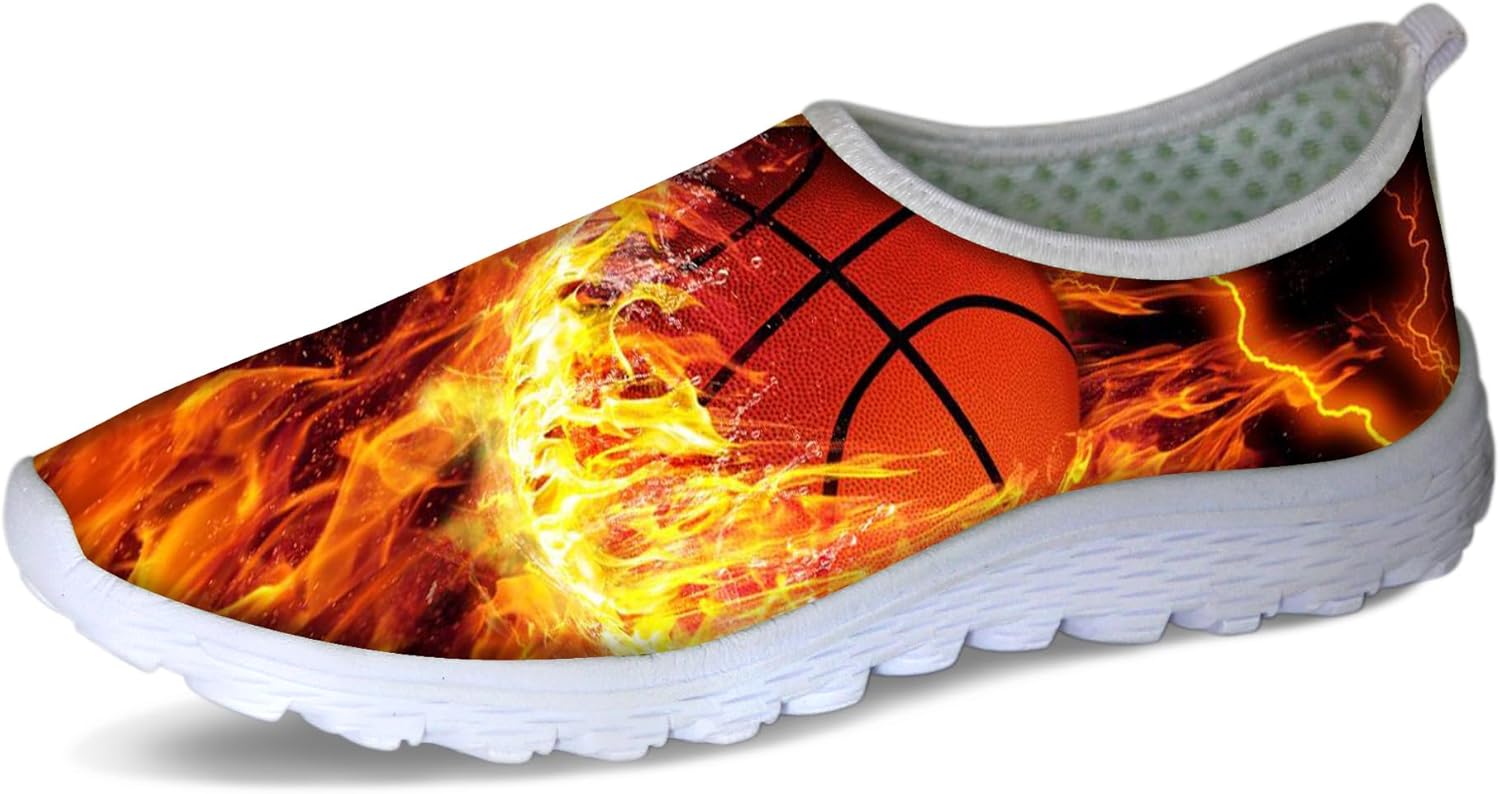 

Кроссовки Forchrinse Panda для женщин и мужчин Go Walk Slip-on для бега и ходьбы, Fire Basketball