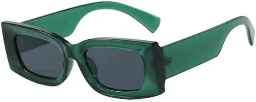 

Модные солнцезащитные очки в винтажной оправе для девочек, для активного отдыха и путешествий, прямоугольные солнцезащитные очки, очки с защитой от УФ-излучения UV400 VVTWSSW, Green Gray