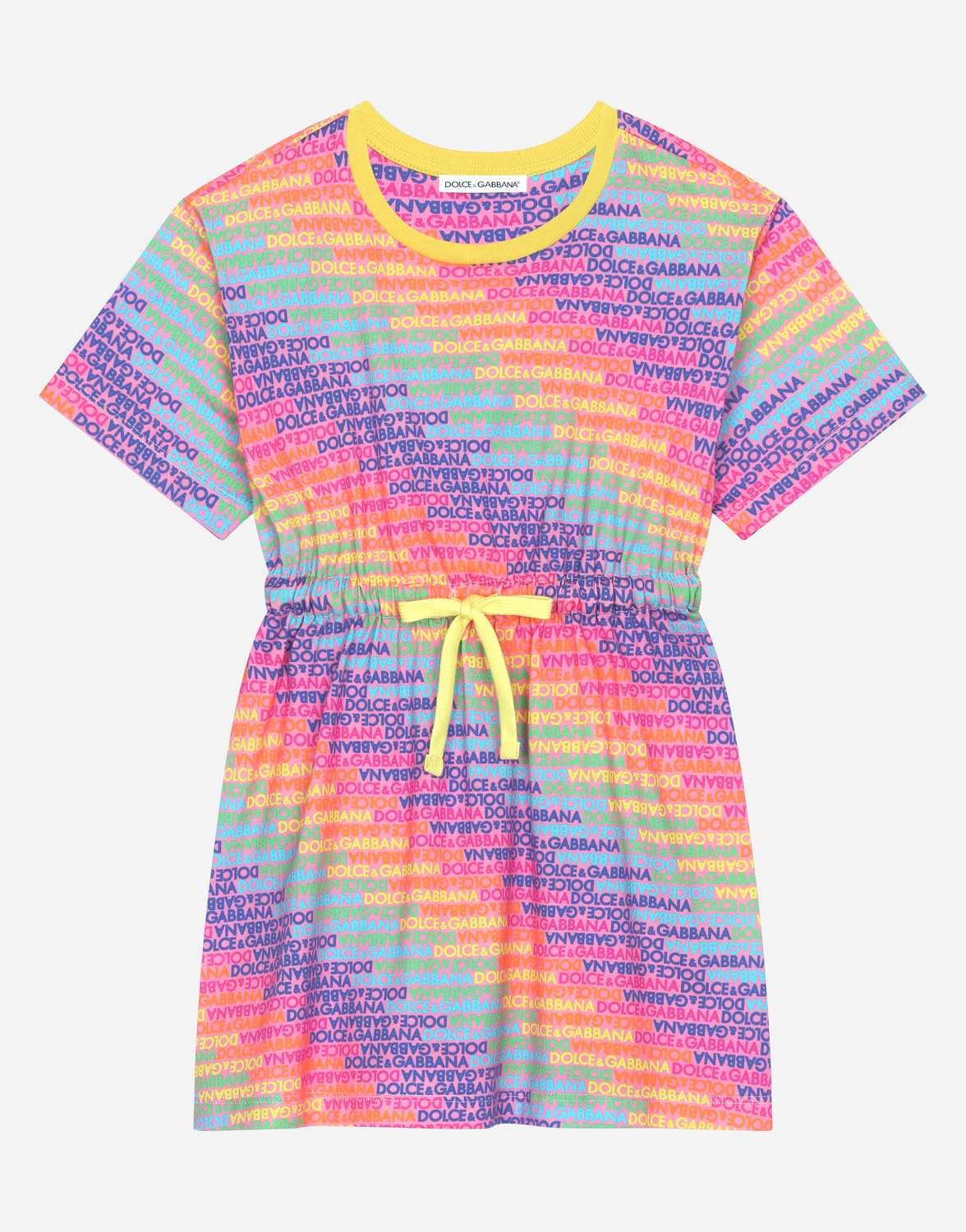 

Платье из джерси с принтом логотипа по всей поверхности Dolce&Gabbana, мультиколор