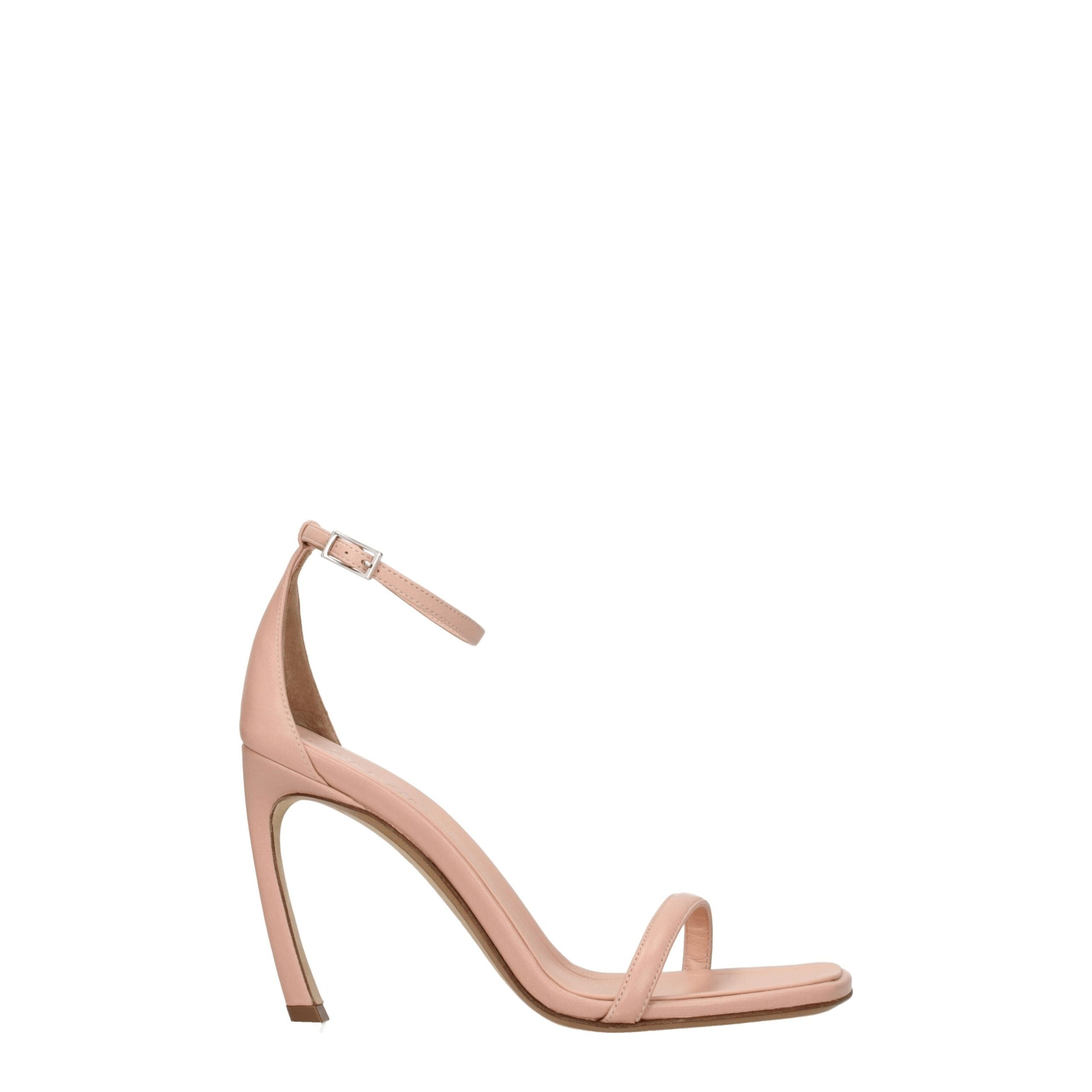 Лавин Кожаные женские сандалии Lanvin, розовый
