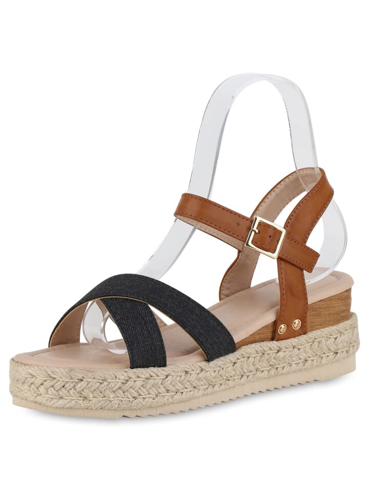 

Сандалии на плоской подошве VAN HILL Plateau Sandaletten Eleanor, черный