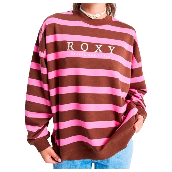 

Женский свитер в строгую полоску оверсайз Roxy, Tiramisu Strictly Stripe