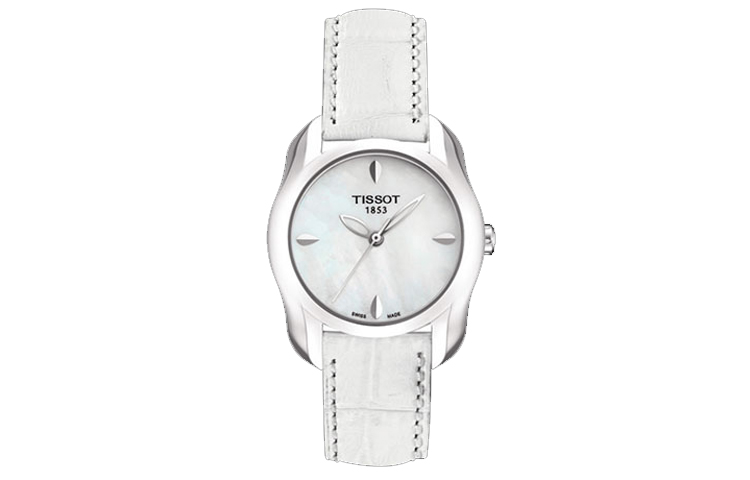 

Коллекция модных женских часов TISSOT с кварцевым механизмом, белый циферблат 26 мм, корпус из нержавеющей стали, кожаный ремешок
