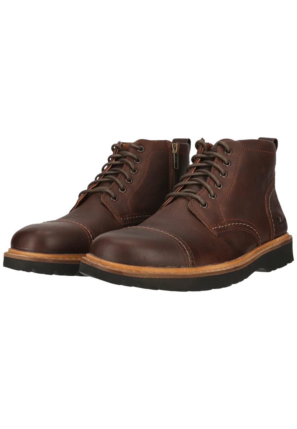 Ботинки шнурованные Weltridge Zip, Clarks, 5228 dark brown lea — фото 2