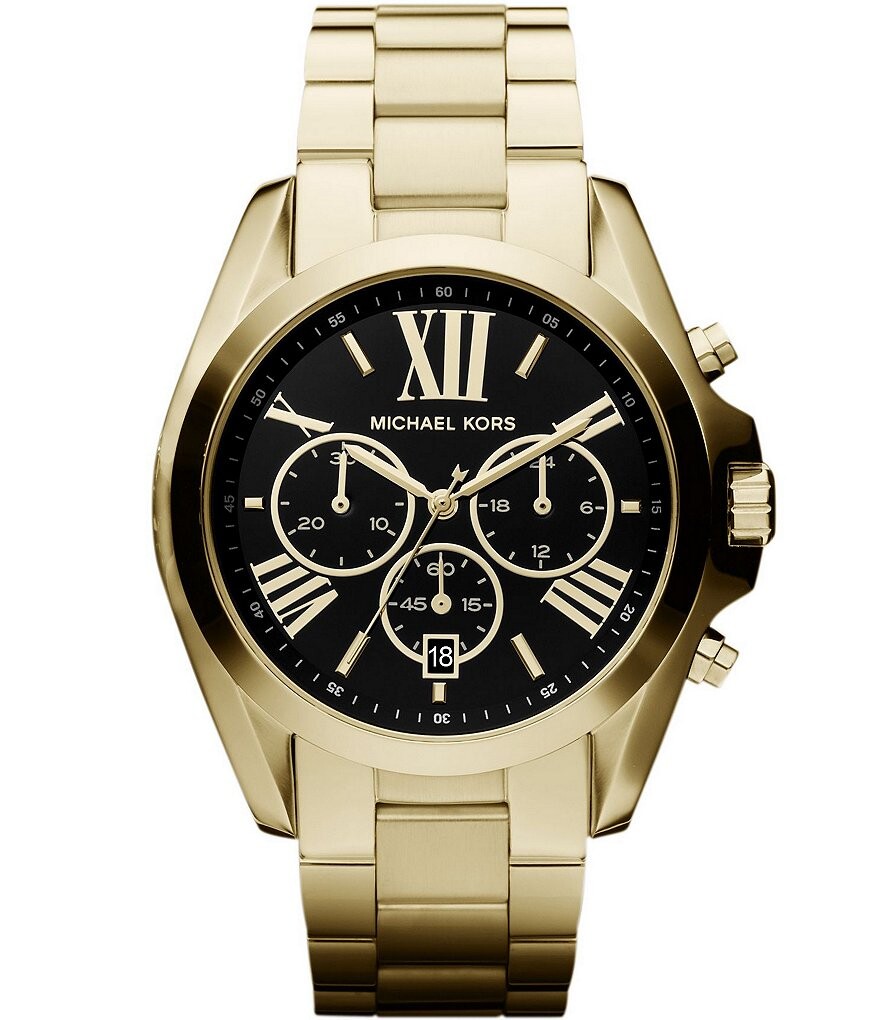 

Часы Michael Kors Bradshaw из нержавеющей стали с 3 стрелками и хронографом, золотой