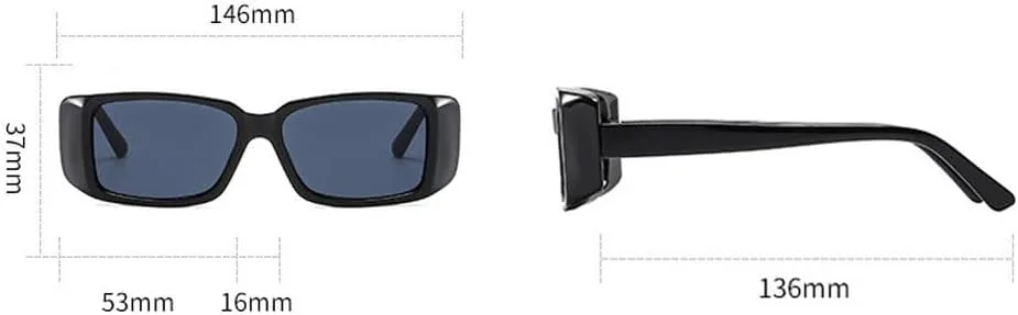 

Элегантные разноцветные солнцезащитные очки для женщин в стиле панк, прямоугольные солнцезащитные очки, защита от ультрафиолета UV400 TKKTLLT, Black-orange