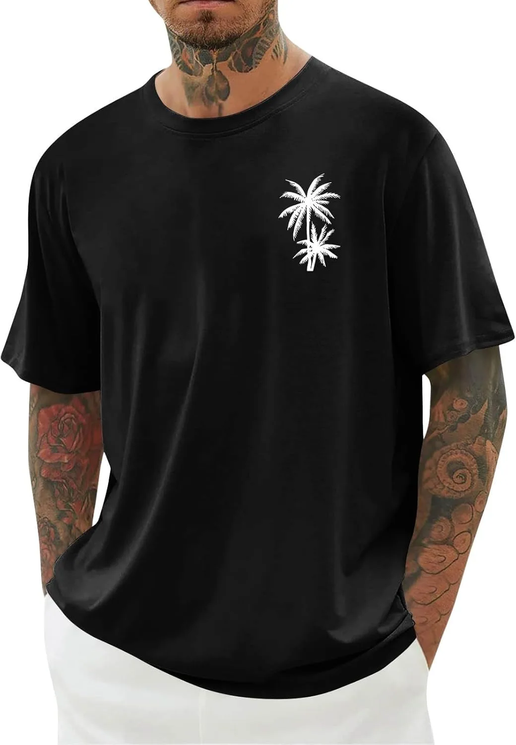 

Футболка с принтом "Кокосовая пальма" для тренировок, Big and Tall