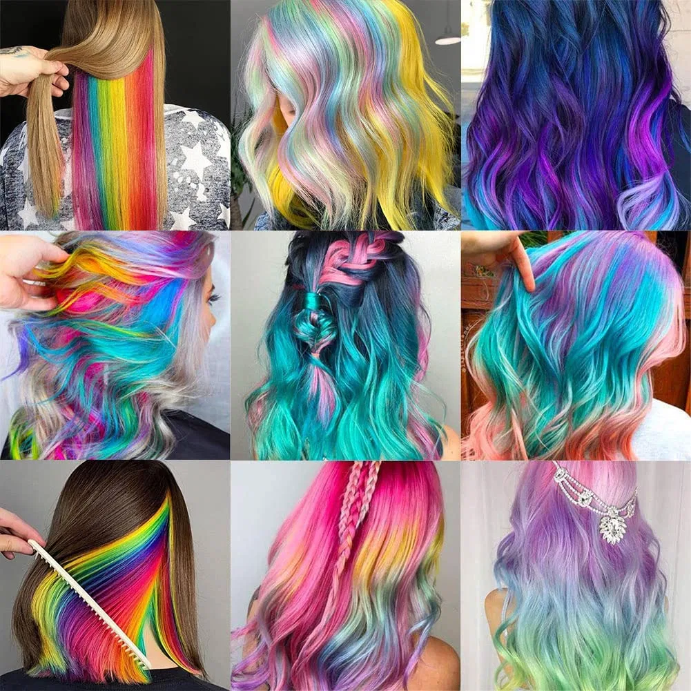Набор из 22 цветных накладных прядей для волос AOMIG Aomig, 22 Colours - Curly — фото 4