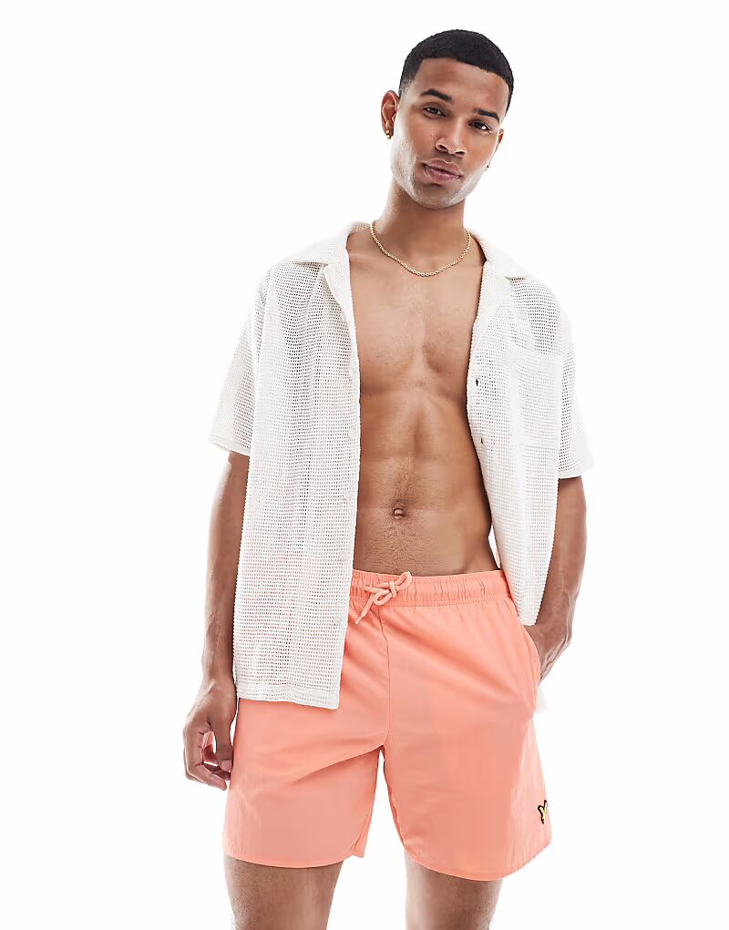 

Плавки Lyle & Scott Swimwear однотонные, цвет x793, яркий коралловый