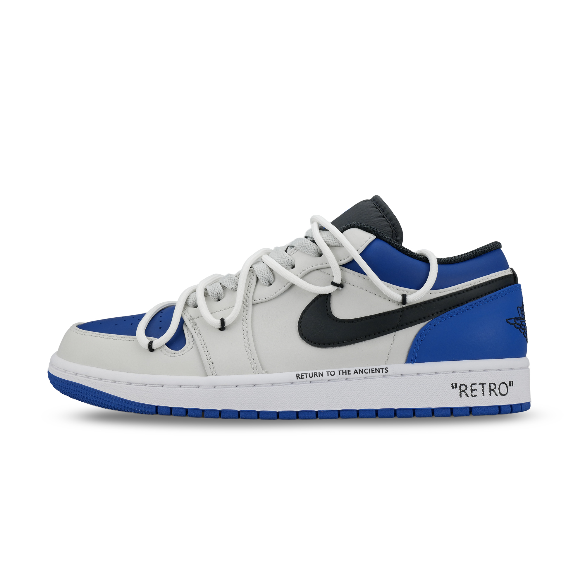 

Кроссовки Air Jordan 1 Vintage Basketball Shoes Men Low-top Gray/Blue, светло-серый