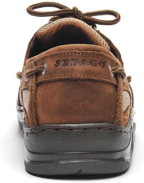 Мокасины Sebago Clovehitch II FGL с вощеной отделкой для мужчин - кожаные лодочные туфли с дышащими сетчатыми вставками, анатомическими EVA подошвами и противоскользящей подошвой, светло-бежевый — фото 4