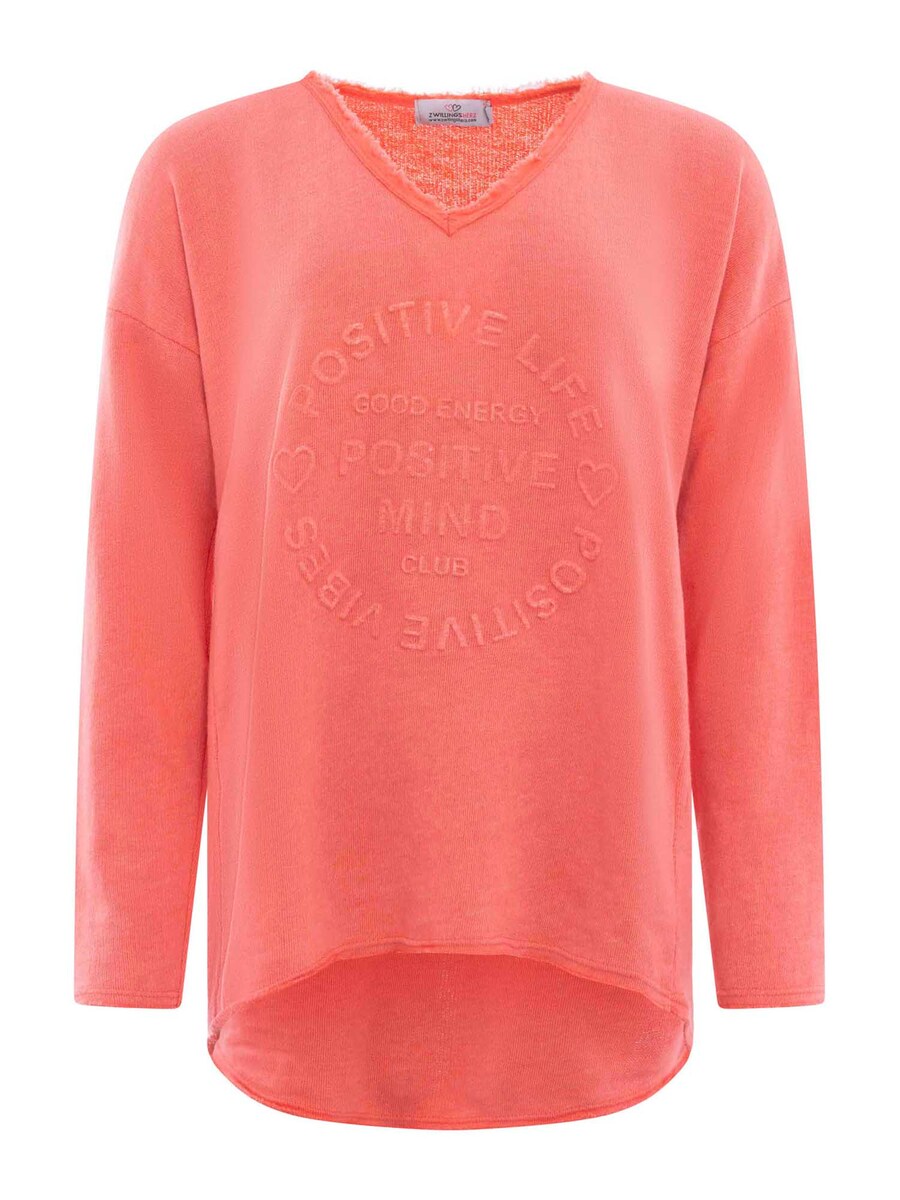 

Свитер Zwillingsherz Sweatshirt Positive Mind, цвет coral