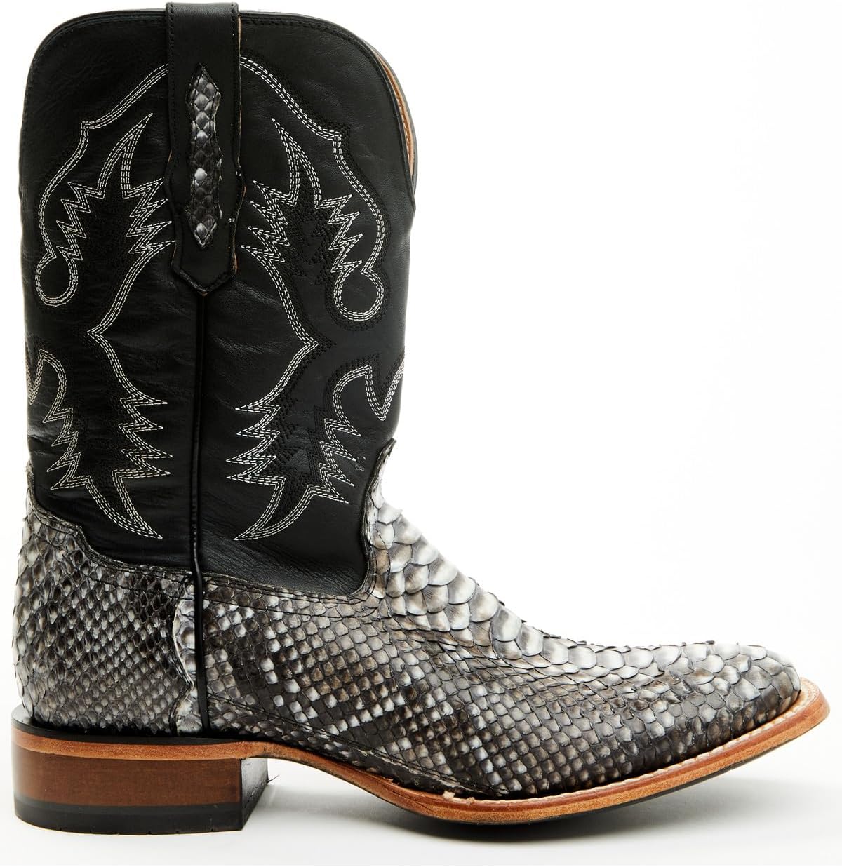 Мужские ковбойские сапоги Cody James Exotic Python Nevado с широким квадратным носком - Becjdd24-04, черный — фото 2