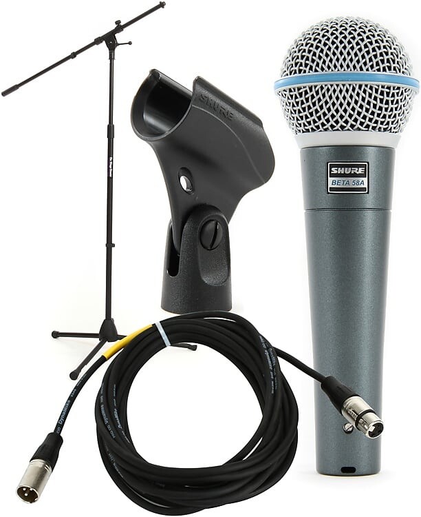 

Микрофон Shure Beta 58A Handheld Microphone with Stand and Cable
