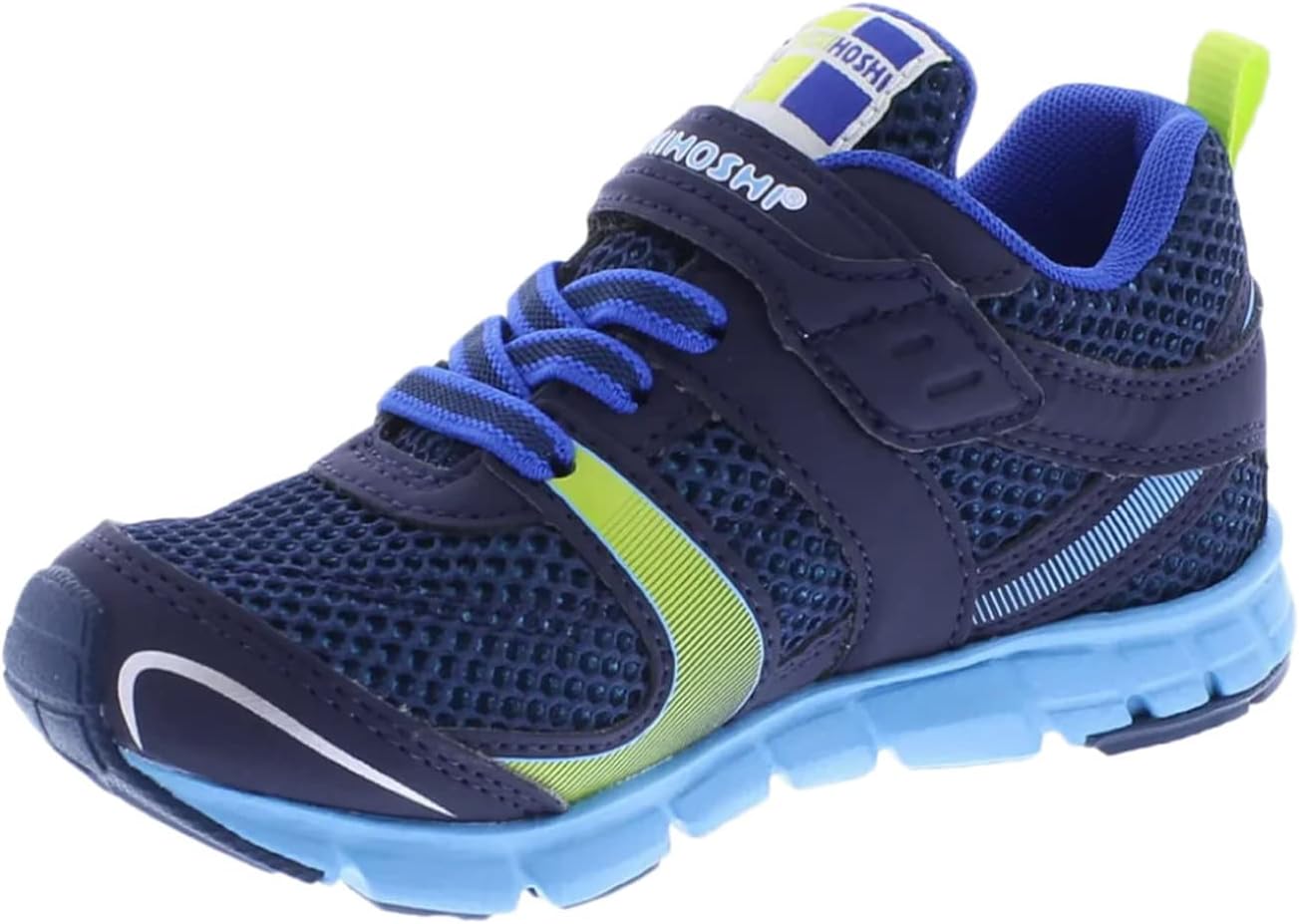 

Детские кроссовки TSUKIHOSHI Velocity - обувь для детей от 1 до 8 лет с застежкой-ремешком, пригодная для машинной стирки, с широким носком и нескользящей подошвой, темно-синий