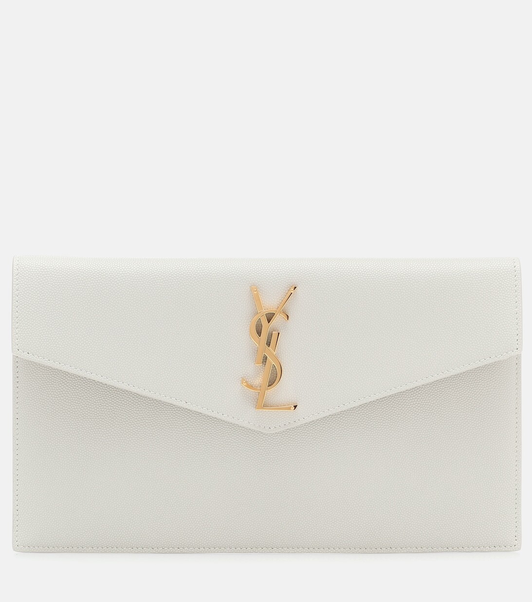 

Кожаный клатч Uptown Saint Laurent, белый