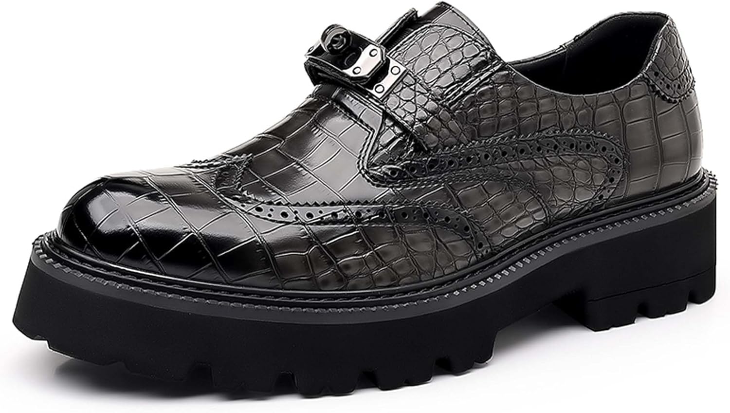 

Мужские оксфорды с толстой подошвой, классические платформенные деловые и повседневные туфли для офиса, формальные дерби, противоскользящие, удобные массивные туфли для выпускного, свадьбы, вечеринки, костюма и униформы Generic, черный