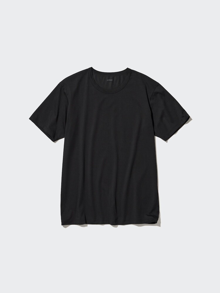 

Футболка Airism из хлопка с круглым вырезом Uniqlo, цвет 09 черный