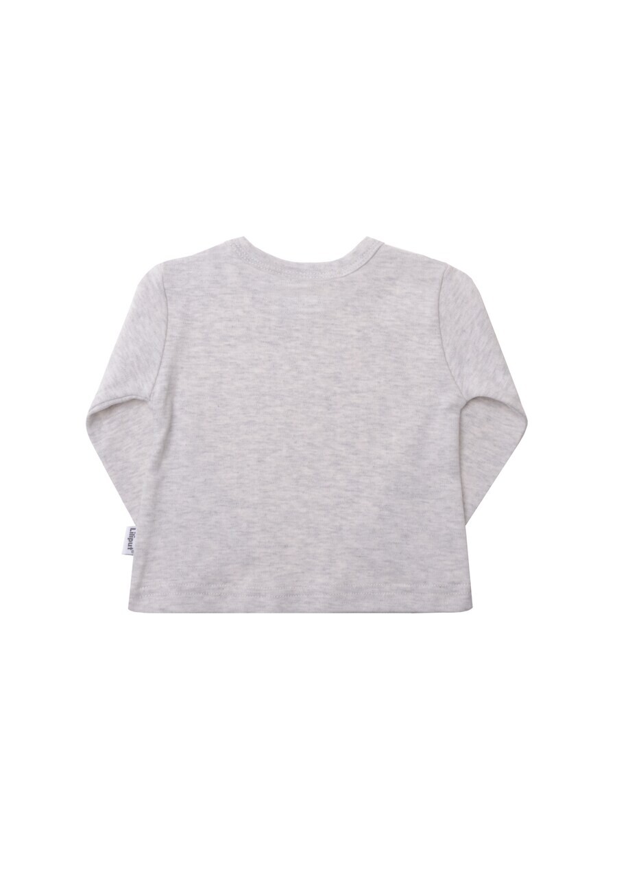 Лонгслив LILIPUT Shirt Gourment Club, цвет grey/white — фото 2
