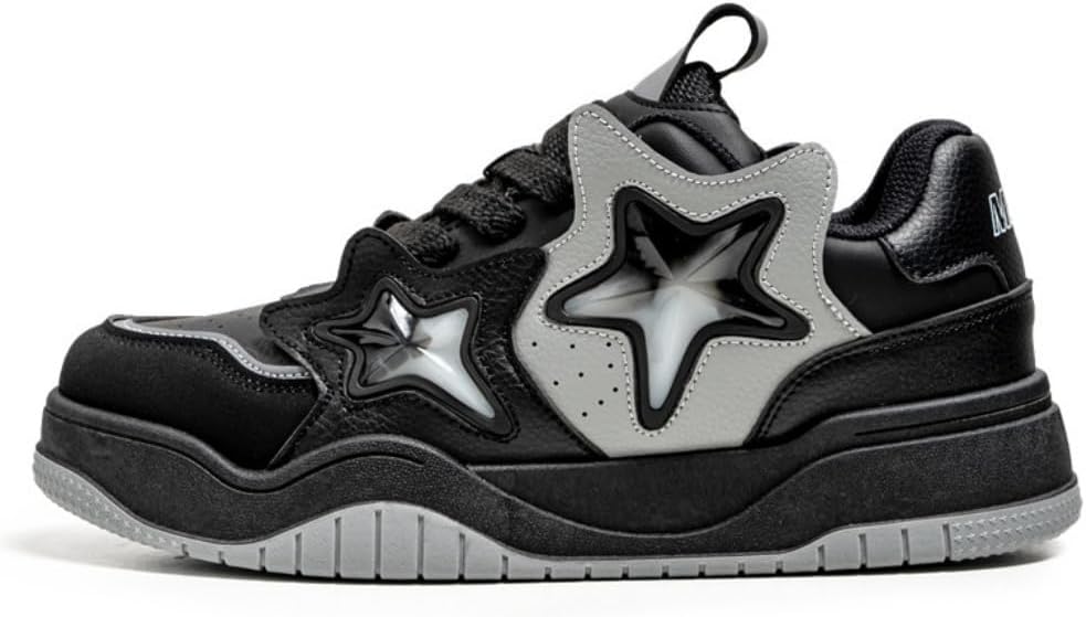 

Кроссовки Star Shoes, милые мужские массивные кроссовки в стиле Y2K, ретро-кроссовки для ходьбы, повседневные кроссовки для прогулок, противоскользящие, удобные, для путешествий и спорта на открытом воздухе, размеры 7-9,5 Lglmqxtm, черный