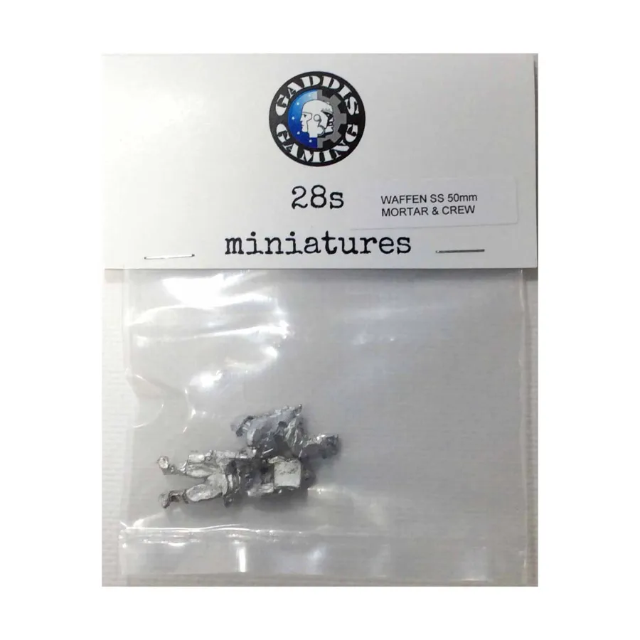 

50-мм миномет WAF и расчет, WWII Miniatures - Germany - Waffen SS - Artillery (28mm)