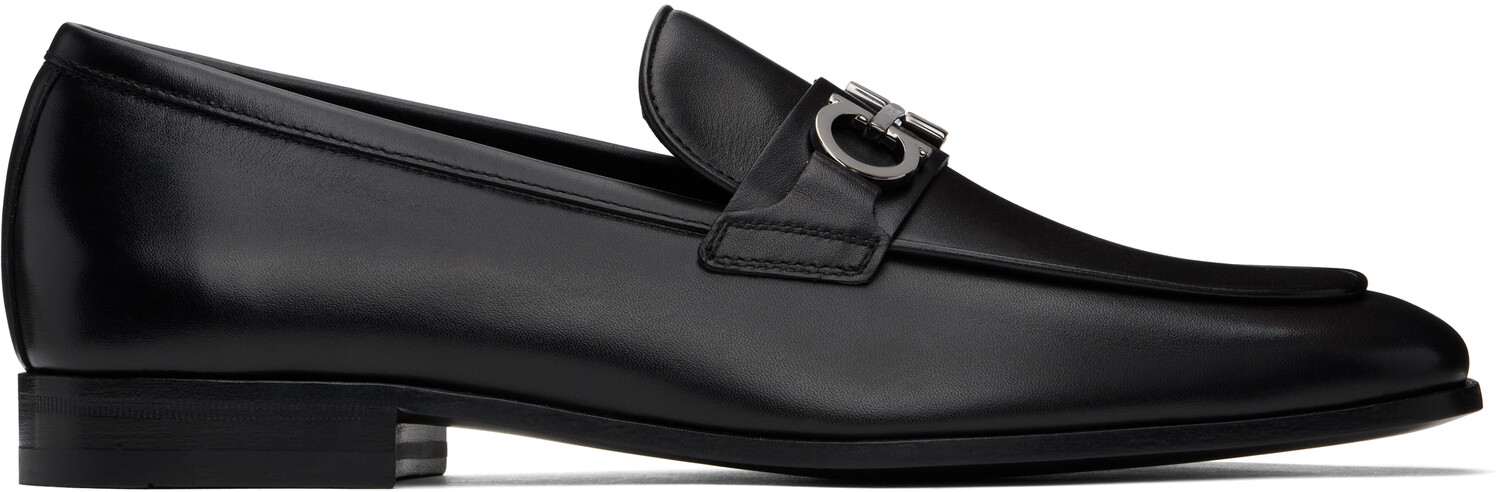 

Мокасины с орнаментом Gancini Ferragamo, черный