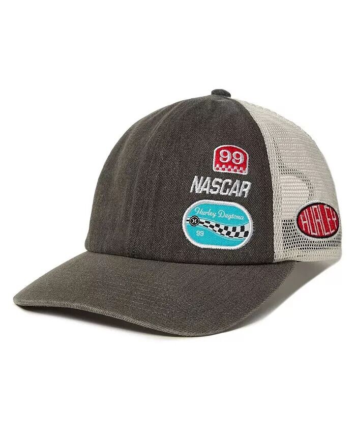 

Мужская и женская серая кепка NASCAR Unstructured Trucker Snapback Hurley, серый