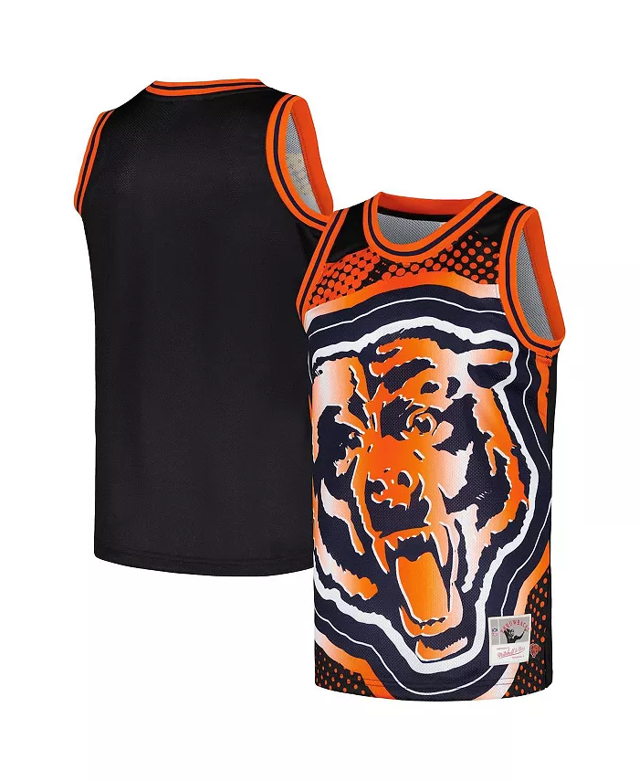 

Мужская модная майка Big Face 7.0 Chicago Bears черного цвета Mitchell & Ness