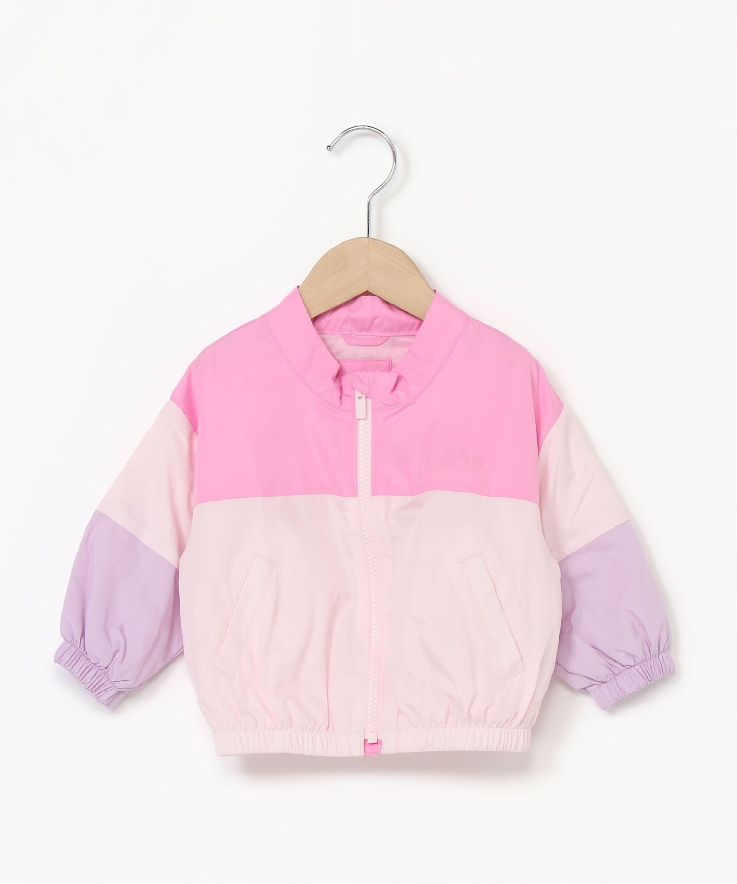 Ветровка с логотипом в цветных блоках (для малышей/младенцев) Gap, PINK COLORBLOCK — фото 4