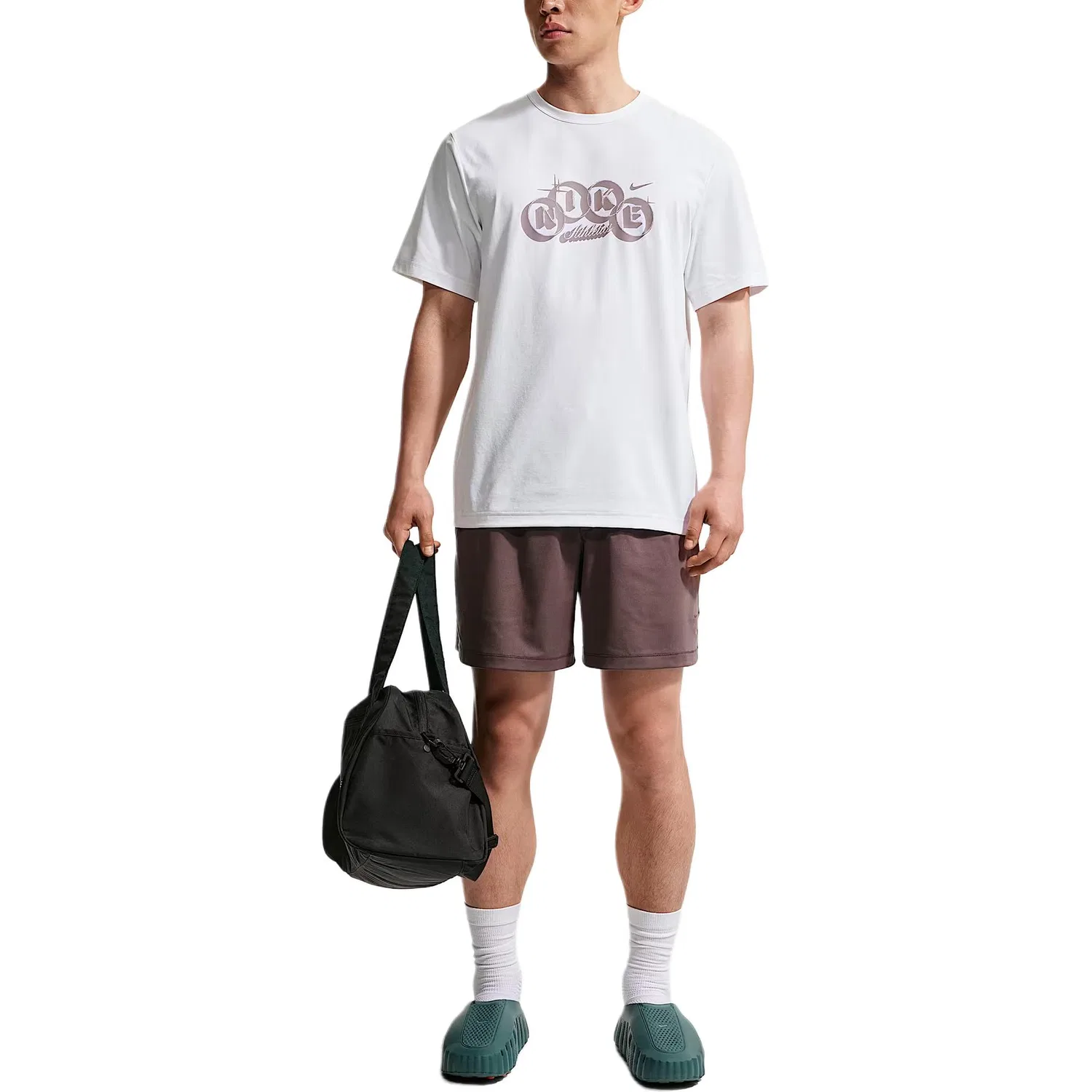 Футболка мужская HYVERSE DRI FIT Quick Dry Nike, 100 White/Light Ore Purple — фото 3