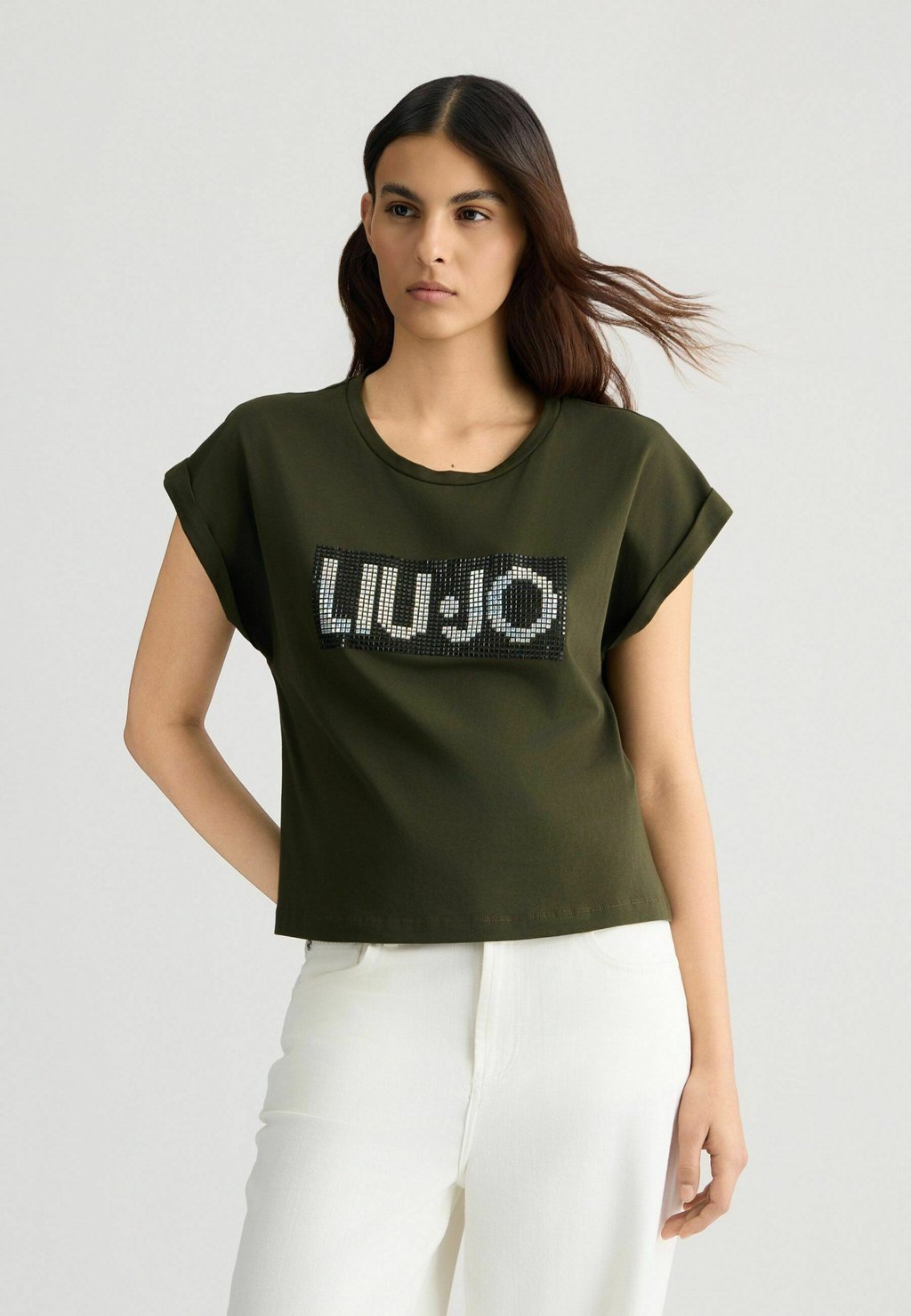

Футболка с принтом LIU JO, черный