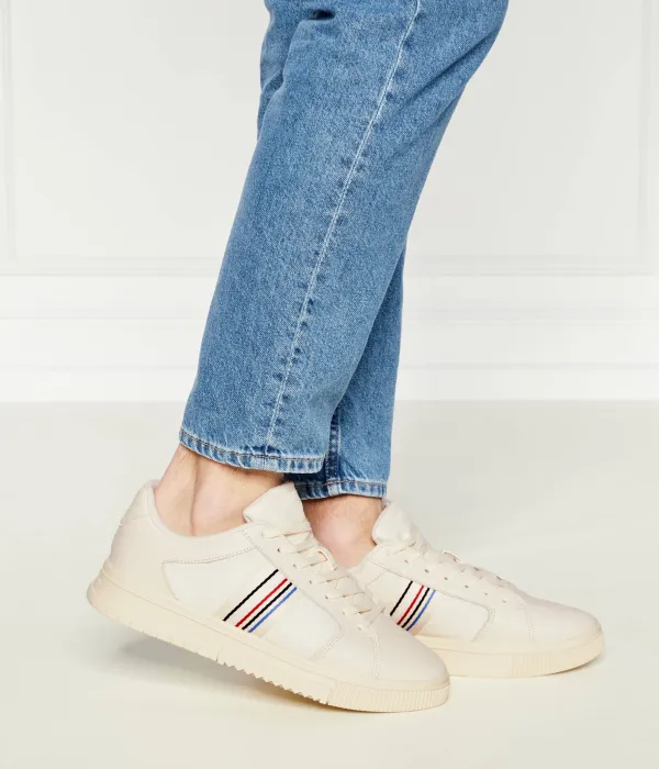 Кожаные кроссовки Tommy Hilfiger, бежевый — фото 2