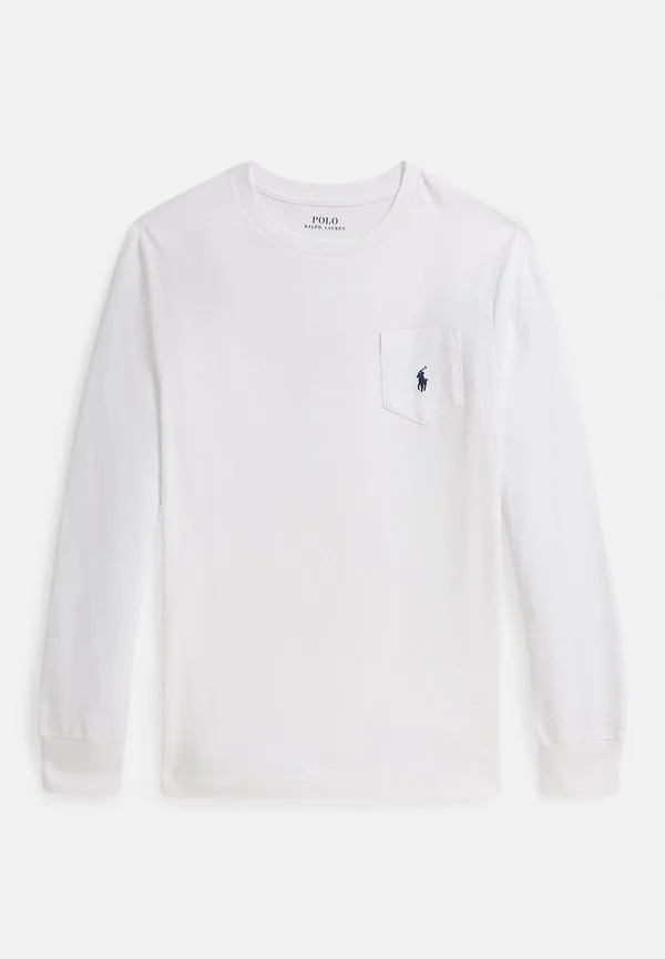 Футболка с длинными рукавами из хлопка triplepony 714y Polo Ralph Lauren, White